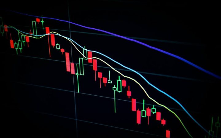 График цены криптовалюты в виде японских свечей