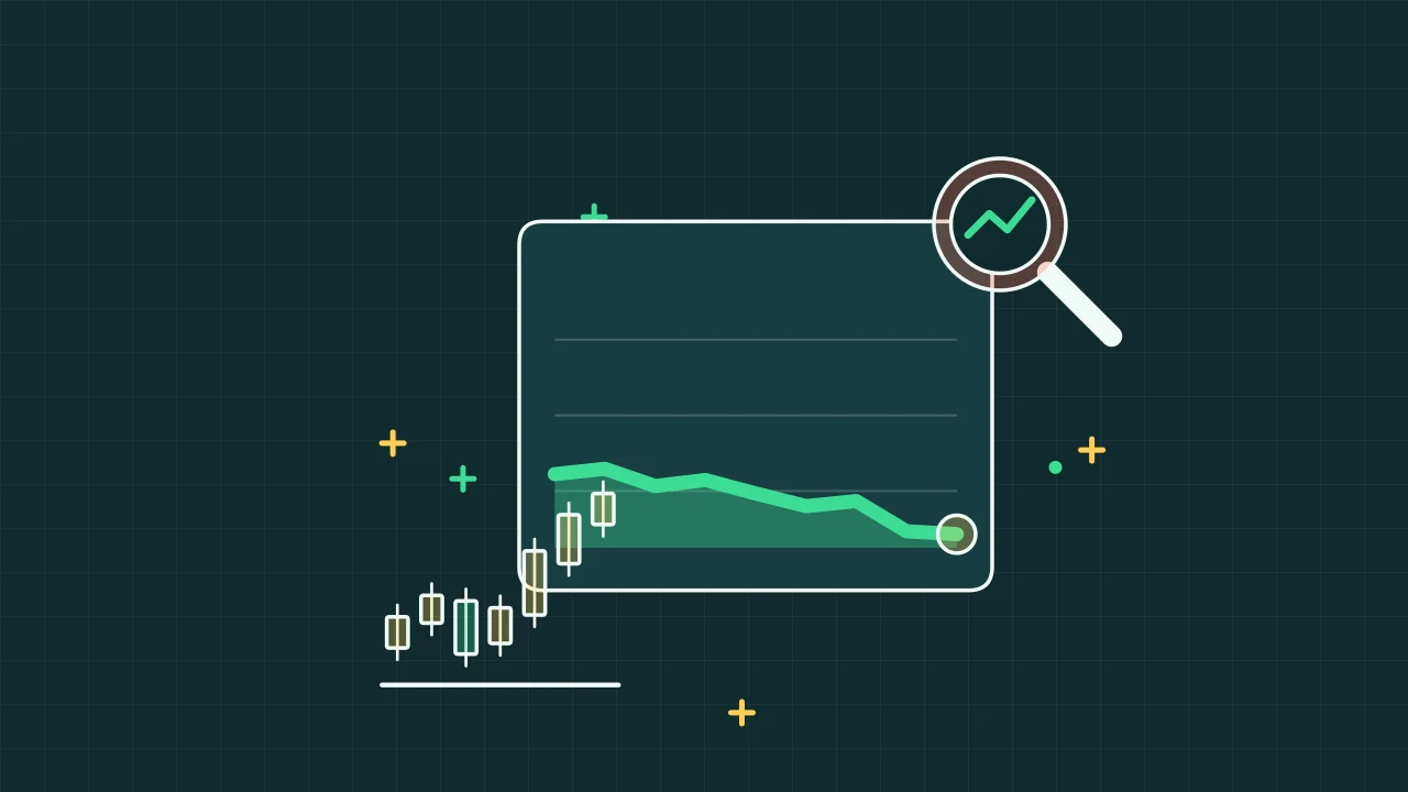 Иллюстрация графика цены с графиком свечей для руководства Market Data
