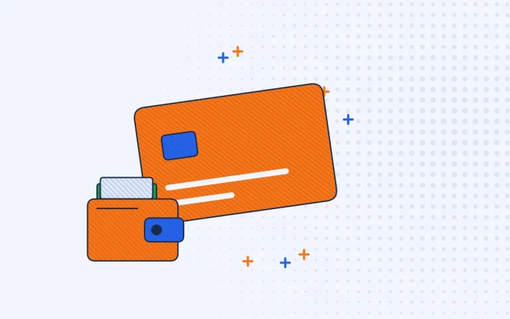 Иллюстрация криптокарты с криптокошельком для руководства «Основы криптовалют»