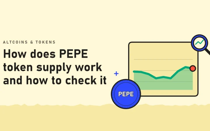 Как работает эмиссия токена PEPE и как её проверить: иллюстрация ценового графика и монеты