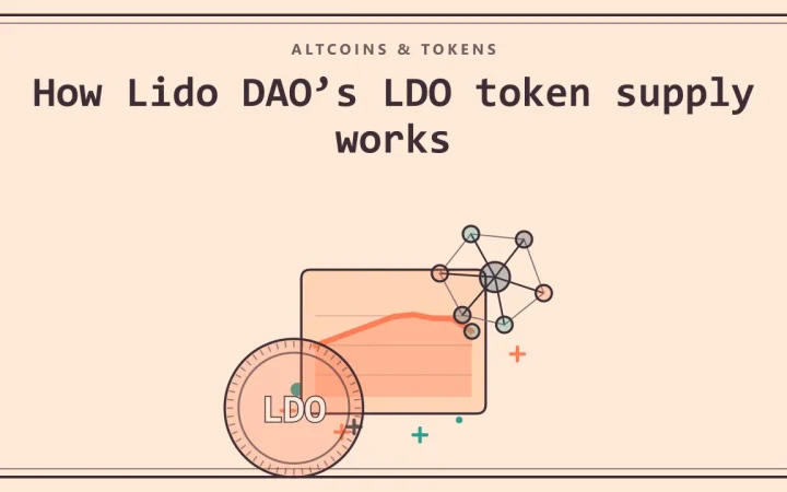 Как работает предложение токена LDO в Lido DAO: иллюстрация графика цены и монеты