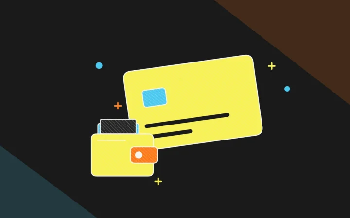 Иллюстрация криптокарты с криптокошельком для руководства «Основы криптовалют»