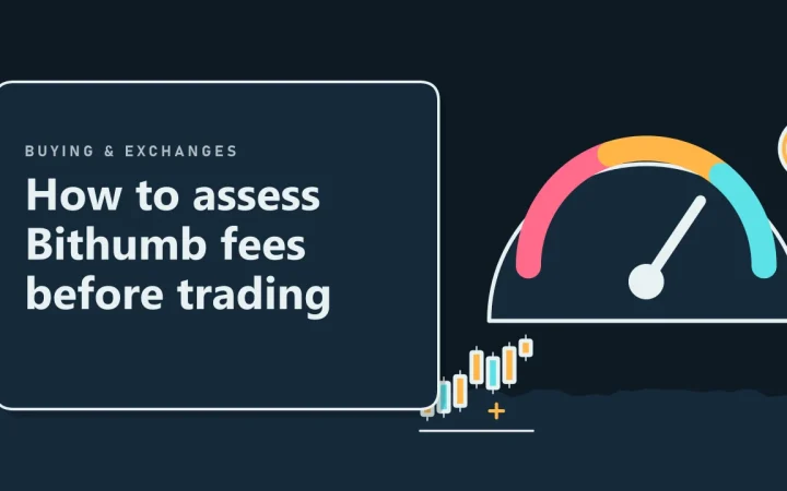 Как оценить комиссии Bithumb перед торговлей: иллюстрация индикатора комиссий и свечного графика
