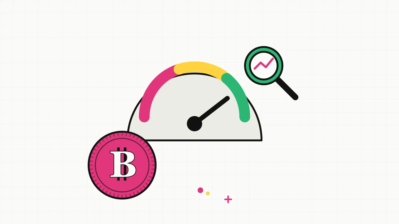Иллюстрация индикатора комиссии с монетой для руководства по Bitcoin