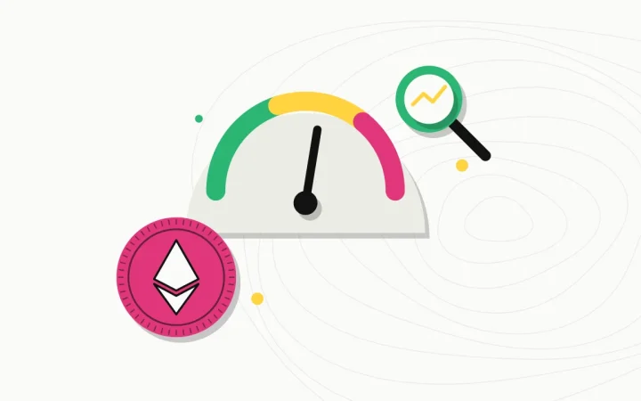 Иллюстрация индикатора комиссии с монетой для руководства по Ethereum