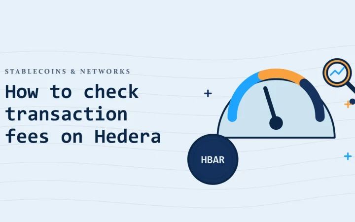 Как проверить комиссию за транзакции в Hedera: иллюстрация индикатора комиссии и монеты