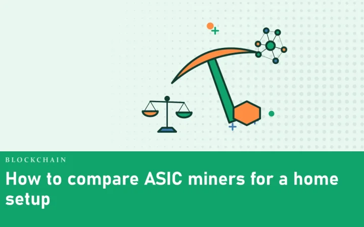 Как сравнивать ASIC-майнеры для домашней установки: иллюстрация кирки и весов, сравнивающих варианты