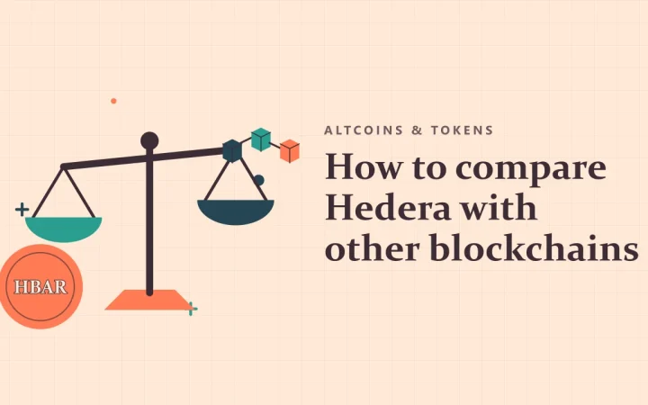 Как сравнить Hedera с другими блокчейнами: иллюстрация весов для сравнения вариантов и монеты