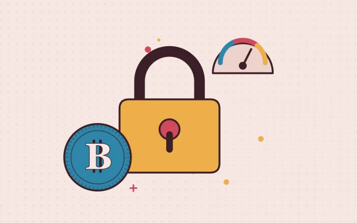 Иллюстрация навесного замка с монетой для руководства Market Data