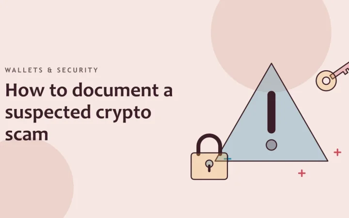 Как зафиксировать подозрение на криптомошенничество: иллюстрация предупреждающего знака и замка