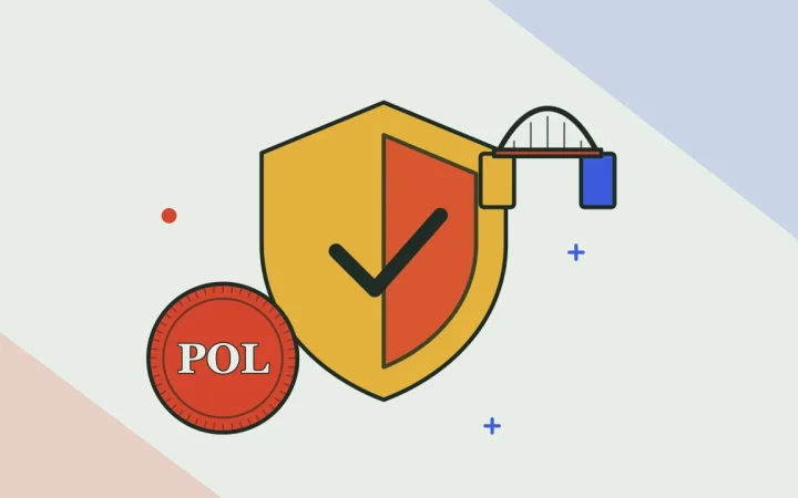 Иллюстрация щита безопасности с монетой для руководства по стейблкоинам и сетям