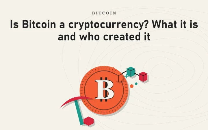 Является ли Bitcoin криптовалютой? Что это и кто его создал: иллюстрация монеты и майнинговой кирки