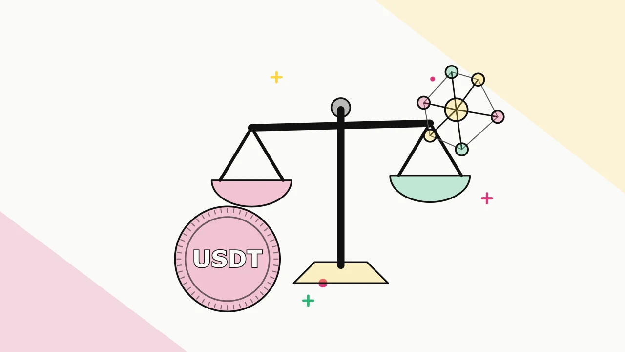 Иллюстрация весов для сравнения вариантов с монетой для руководства по Ethereum