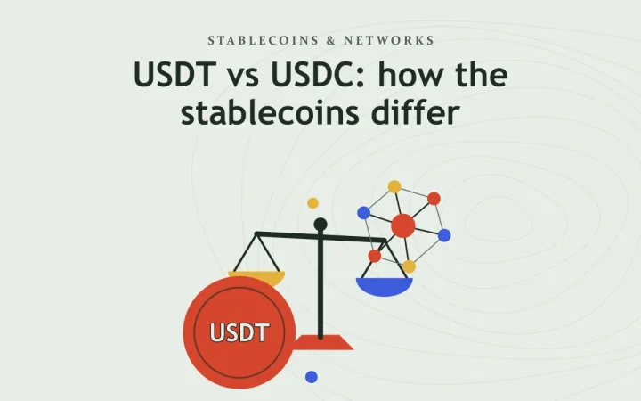 USDT против USDC: чем отличаются стейблкоины: иллюстрация весов для сравнения вариантов и монеты