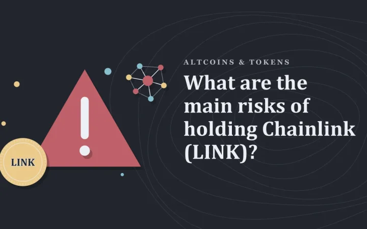 Каковы основные риски владения Chainlink (LINK)?: иллюстрация предупреждающего знака и монеты