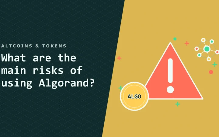 Каковы основные риски использования Algorand?: иллюстрация предупреждающего знака и монеты