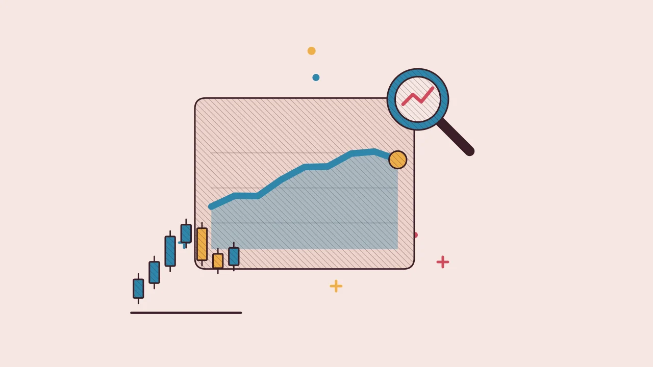 Иллюстрация графика цены с графиком свечей для руководства Market Data