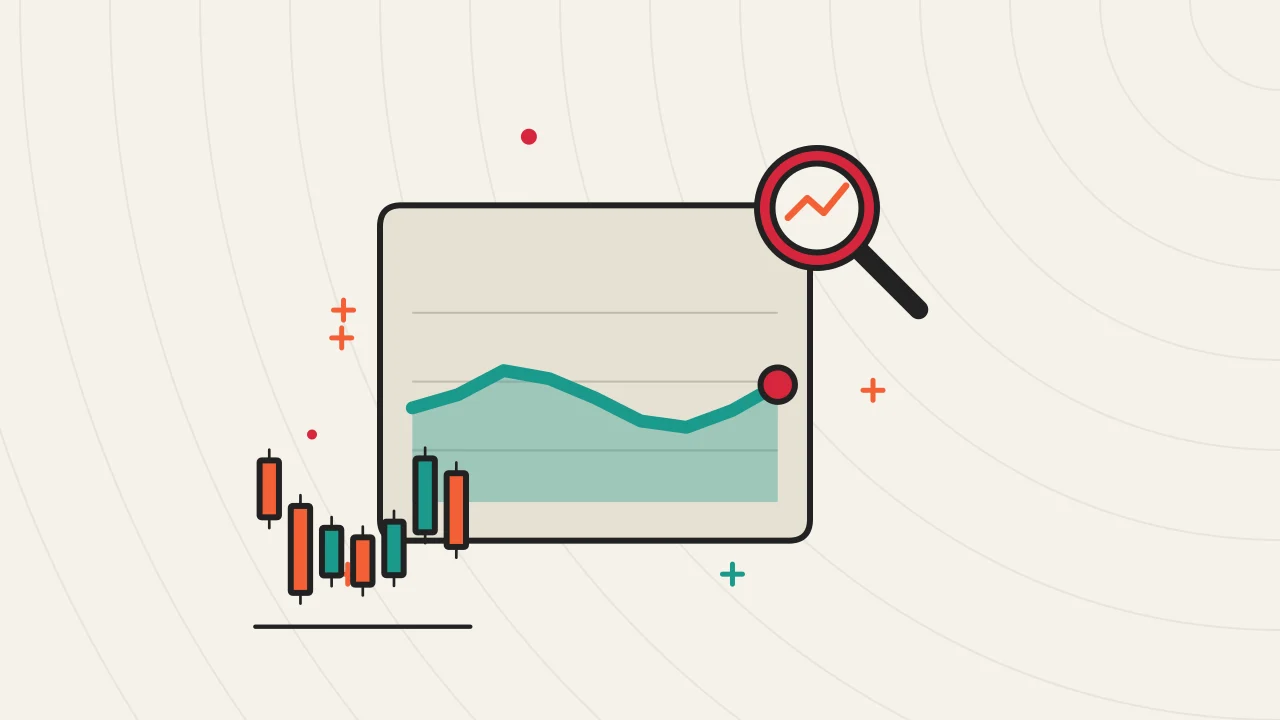 Иллюстрация графика цены с графиком свечей для руководства Market Data