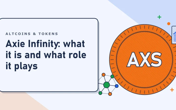 Axie Infinity: что это такое и какую роль он играет: иллюстрация монеты и сети узлов