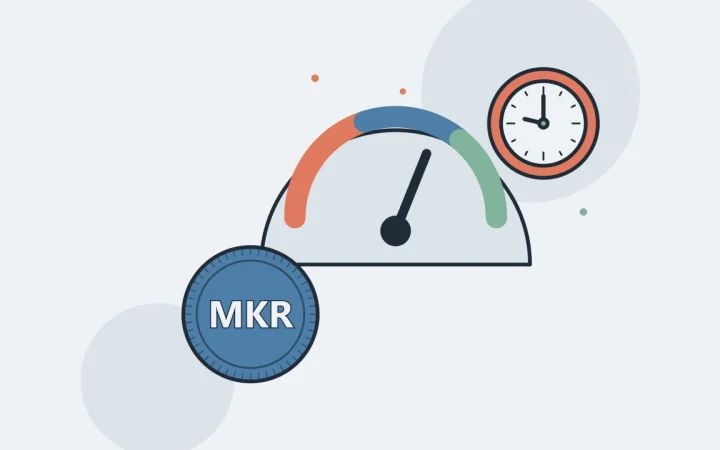 Иллюстрация индикатора комиссий с монетой для руководства по трейдингу и инвестициям