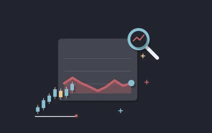 Иллюстрация графика цены с графиком свечей для руководства Market Data