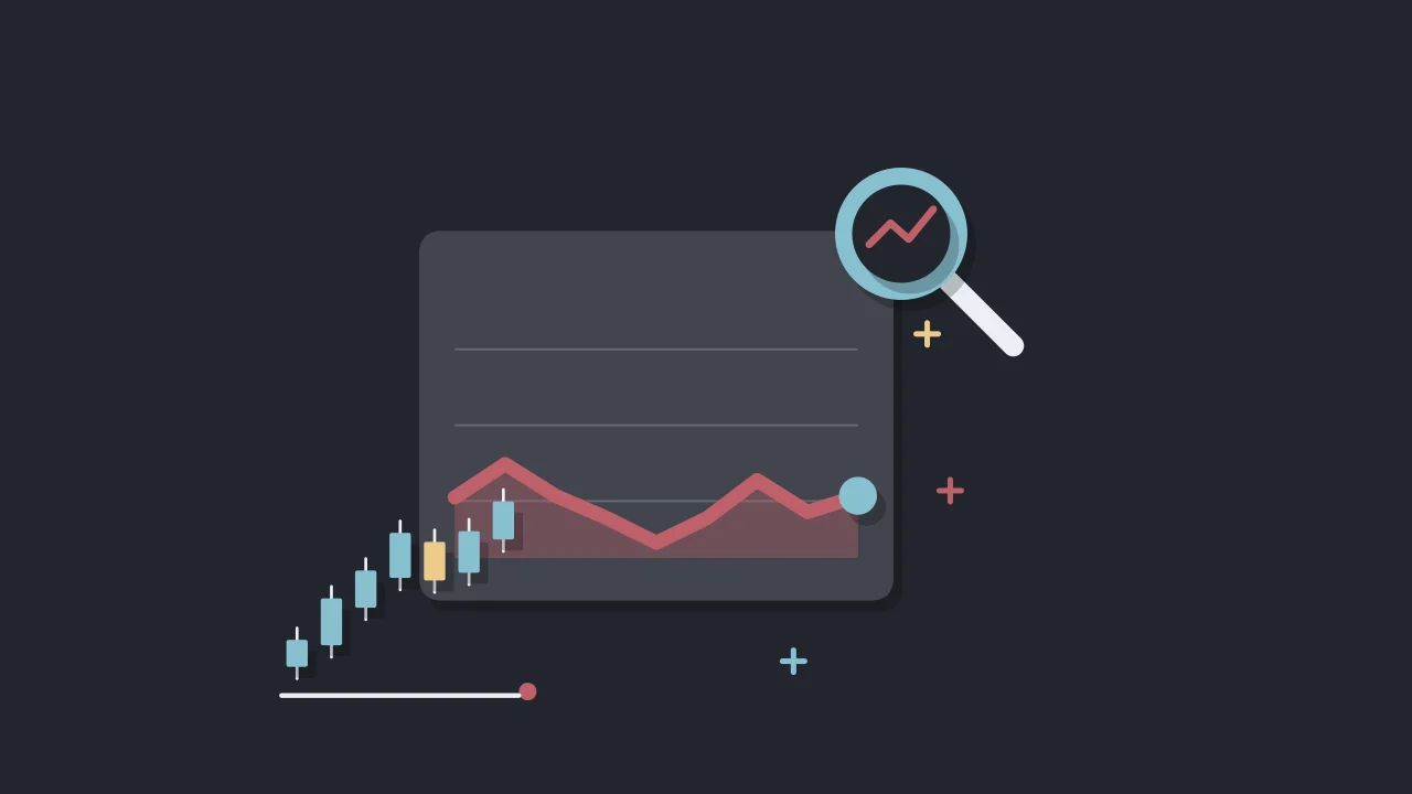 Иллюстрация графика цены с графиком свечей для руководства Market Data