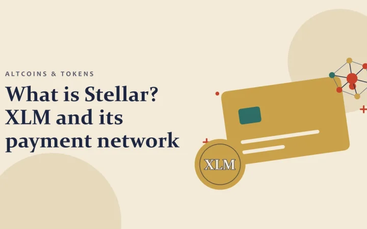Что такое Stellar? XLM и его платёжная сеть: иллюстрация криптокарты и монеты