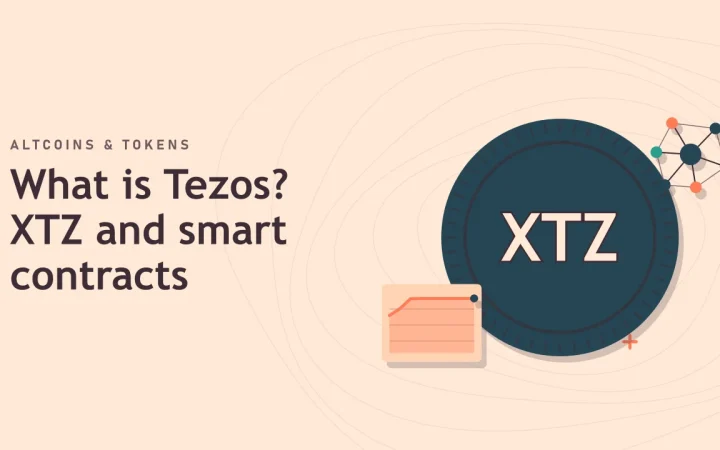 Что такое Tezos? XTZ и смарт-контракты: иллюстрация монеты и графика цены