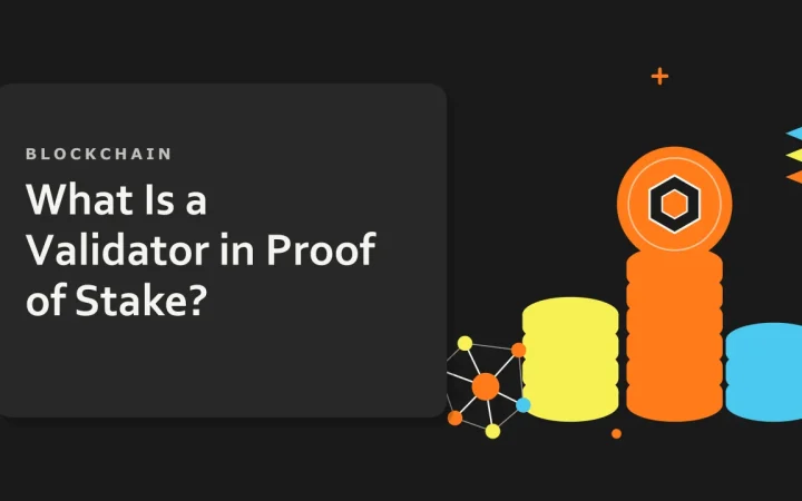 Что такое валидатор в proof of stake?: иллюстрация стопок монет и сети нод