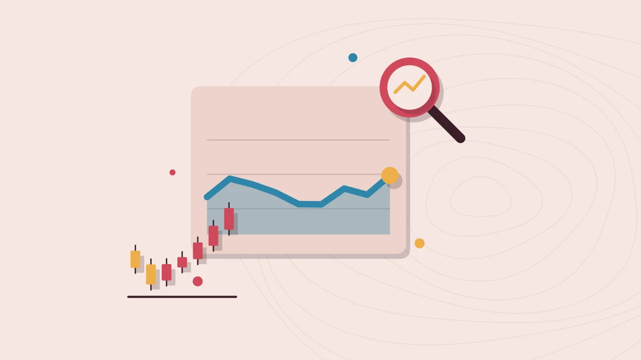 Иллюстрация графика цены с графиком свечей для руководства Market Data