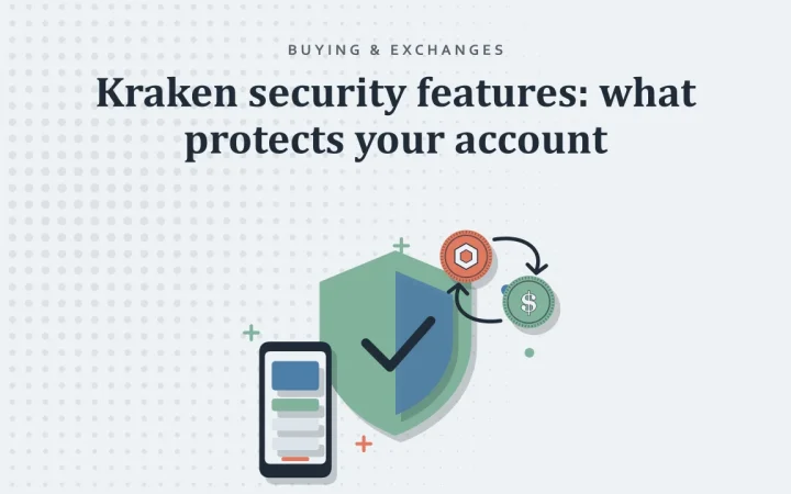Функции безопасности Kraken: что защищает ваш аккаунт: иллюстрация со щитом безопасности и мобильным приложением
