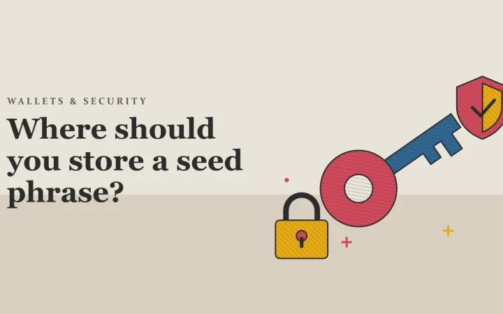 Где хранить seed-фразу?: иллюстрация приватного ключа и навесного замка