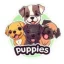 Логотип I love puppies (PUPPIES)
